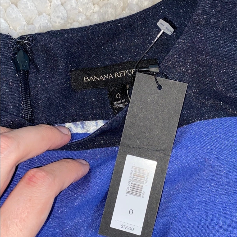 NWT Banana Republic Striped Peplum Top 0 - Picture 7 of 9